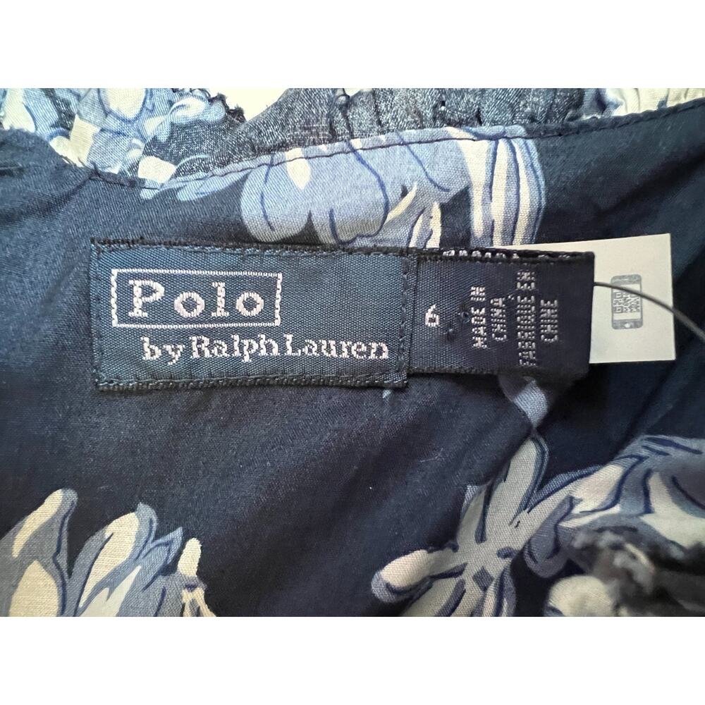 Polo Ralph Lauren Bloom Gathered Floral Cotton Cocktail Midi Dress Sz 6 $598 - Picture 4 of 16